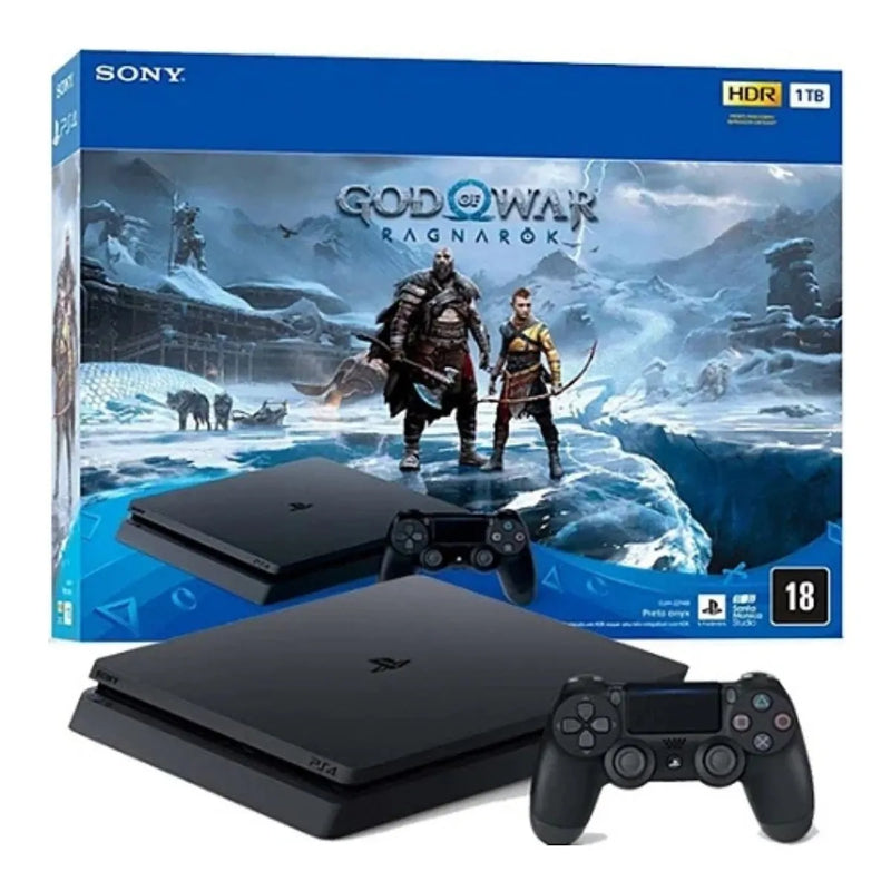 Console Sony PS4 + Jogo God of War Ragnarok 1TB Preto CUH-2214B