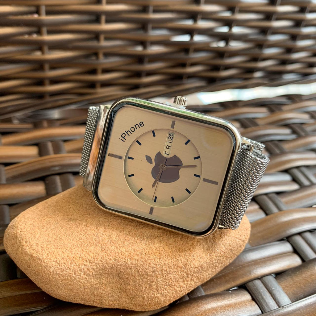 Relógio Analógico Apple com Pulseira de Metal